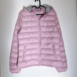 Mountain Warehouse Pink Puffer Jacket, Full Zip Hooded Winter, Size 10
